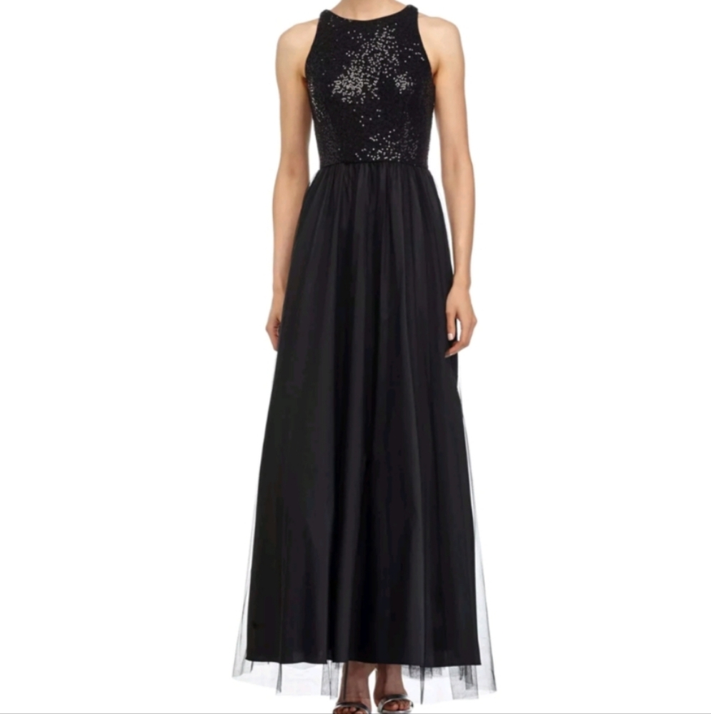 Aidan Mattox Sequin Bodice Gown